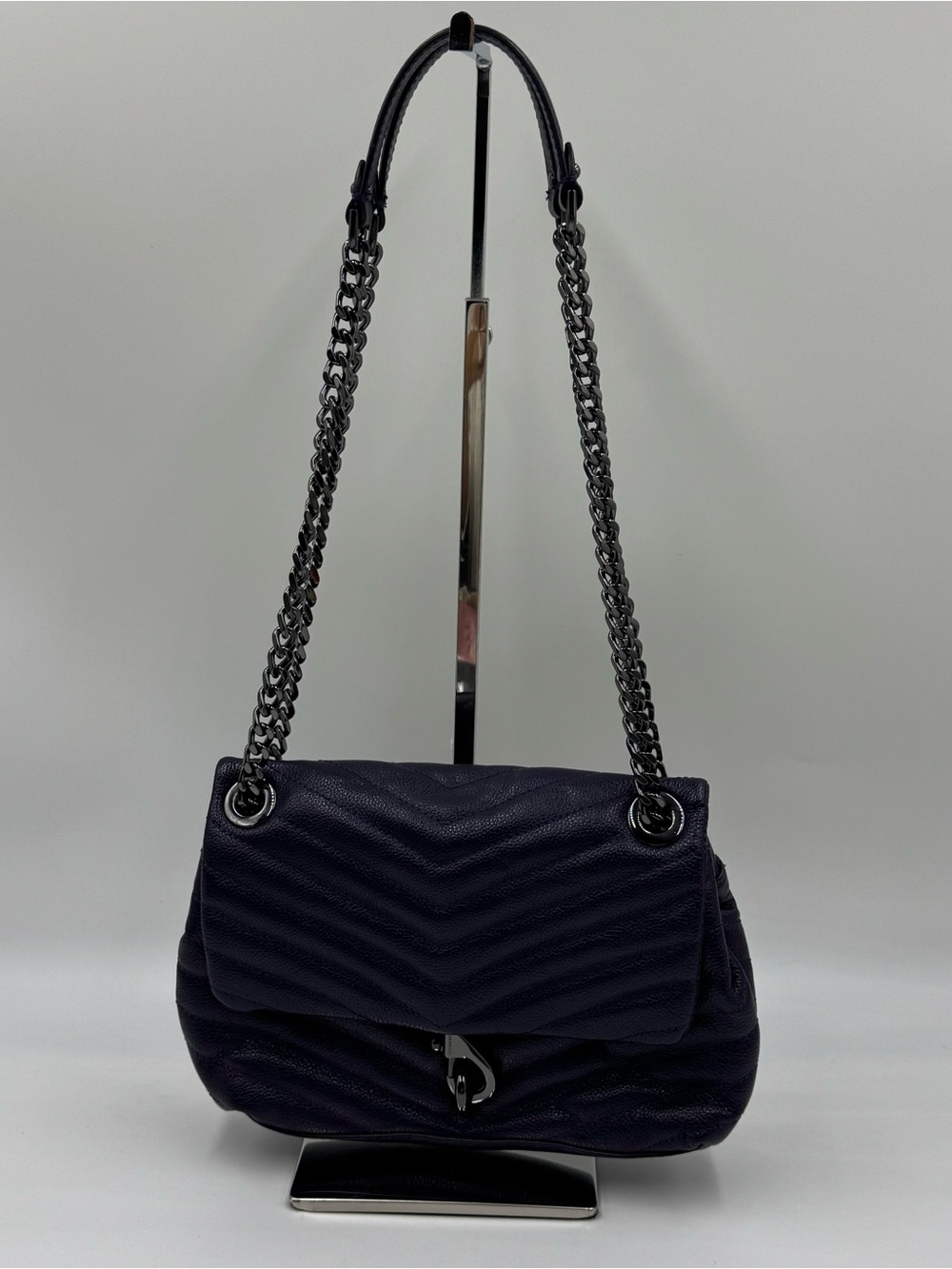 Rebecca Minkoff purple Quilted Chevron Chain Shoulder Bag